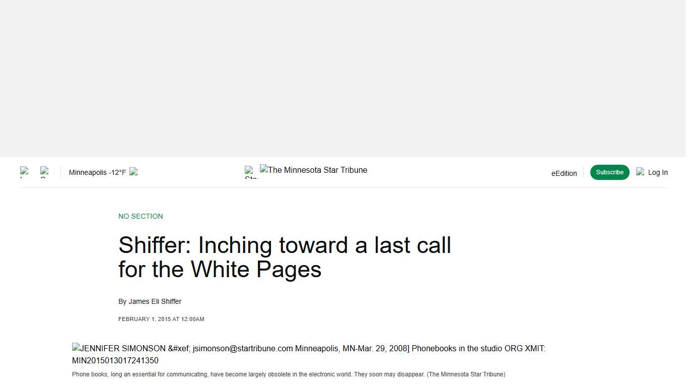Shiffer: Inching toward a last call for the White Pages